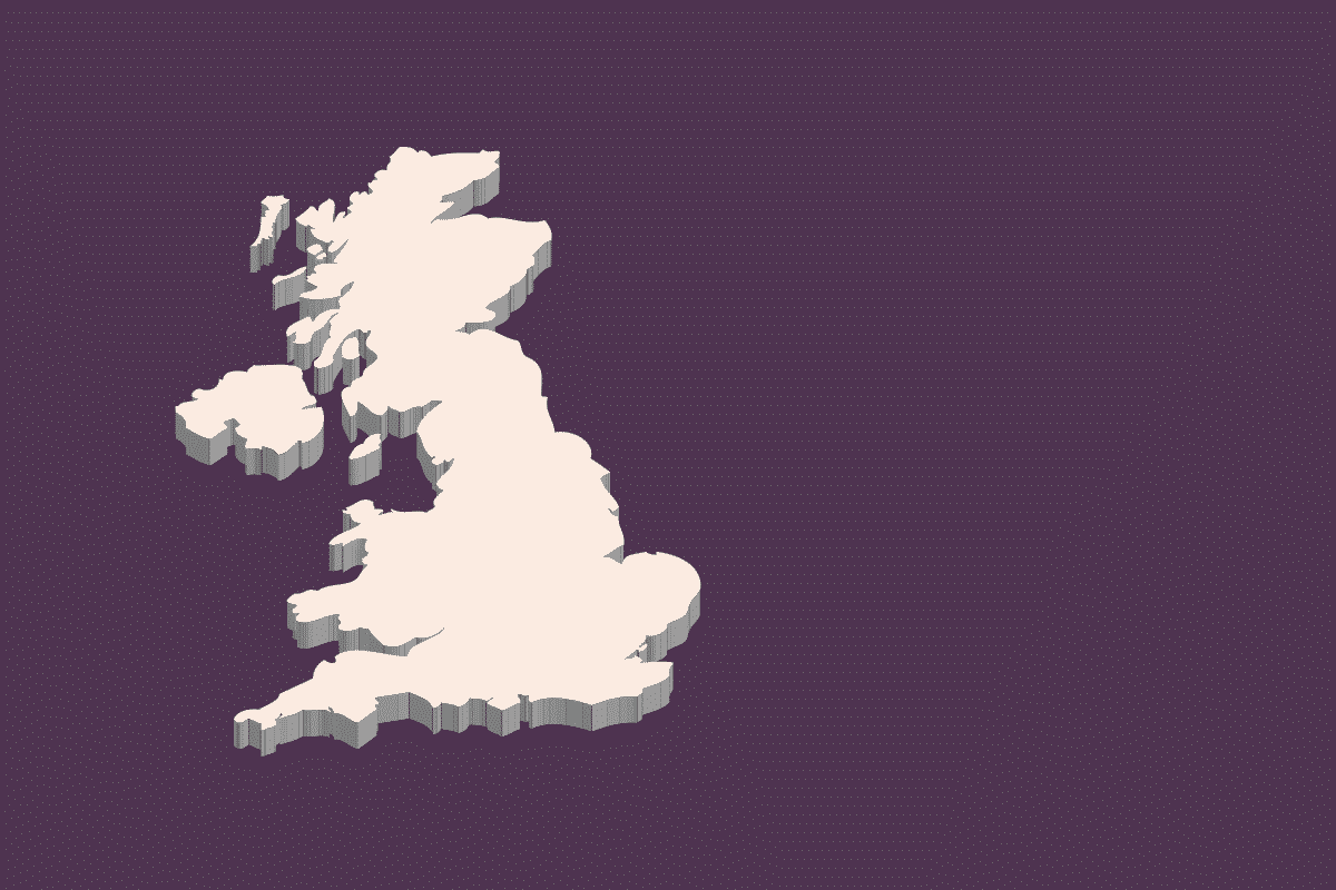 A vecotr image of the United Kingdom.