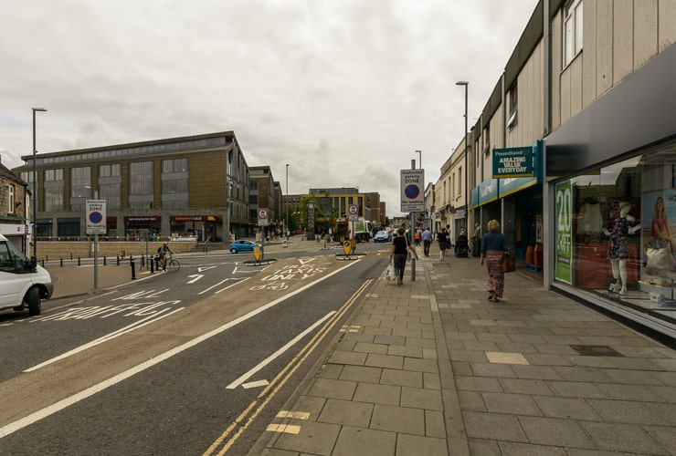 The town centre of Keynsham in Sussex.