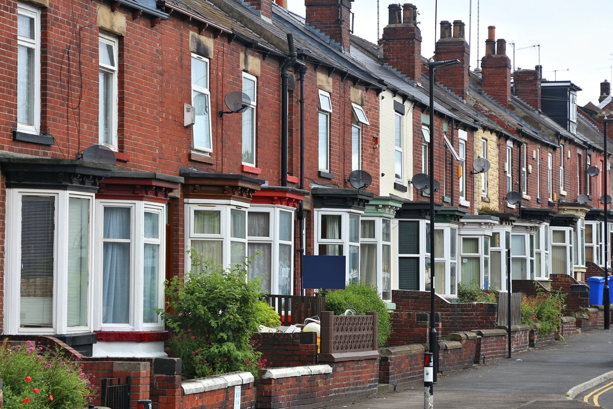 A Typical Residential Street in Sheffield.