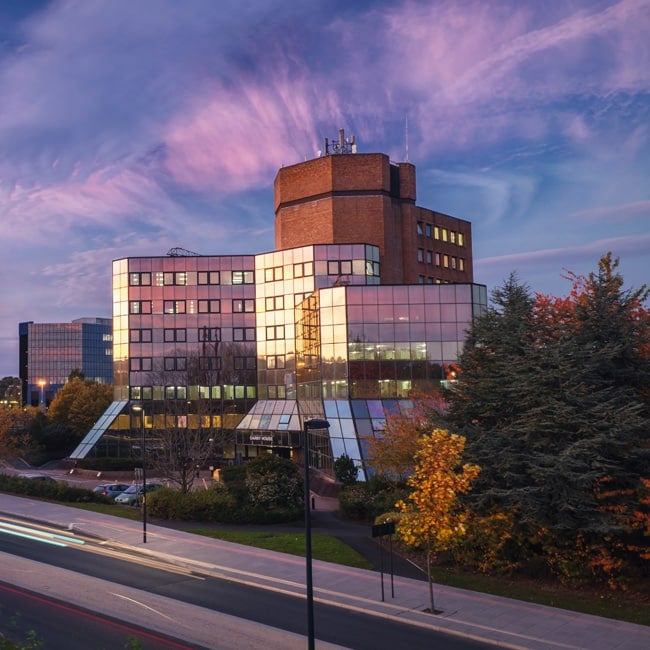 The Telford Centre in Telford, photographed in autumn.
