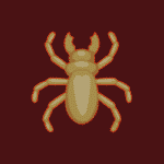 Beetle woodworm icon. Cartoon illustration of beetle woodworm.