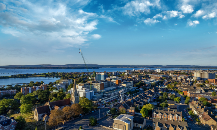 Aerial view of Poole