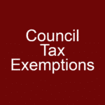 Text says, 'Council Tax Exemptions'.