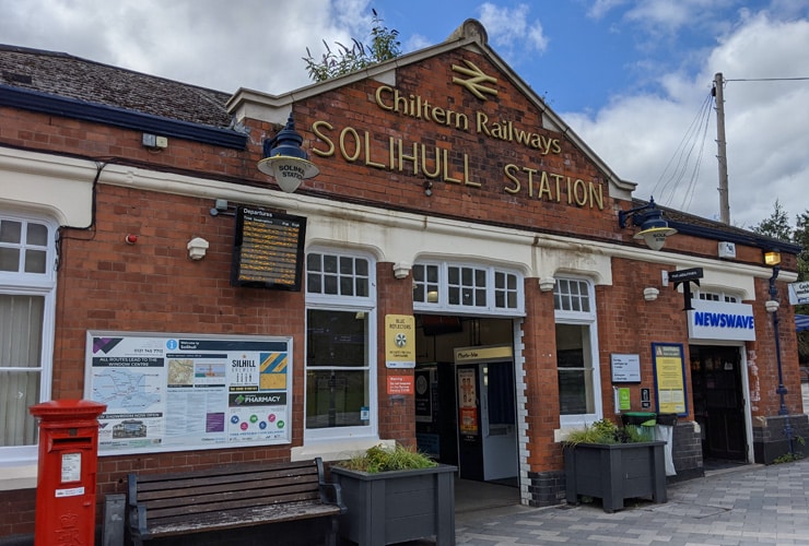 Infront of Solihull train station.