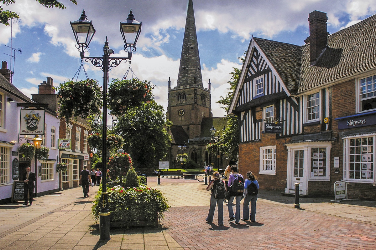 A town square in Solihull