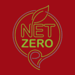 A graphic with text that says, 'Net Zero'.