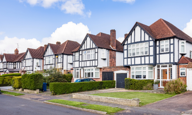 a residential street in Hatch End in Harrow