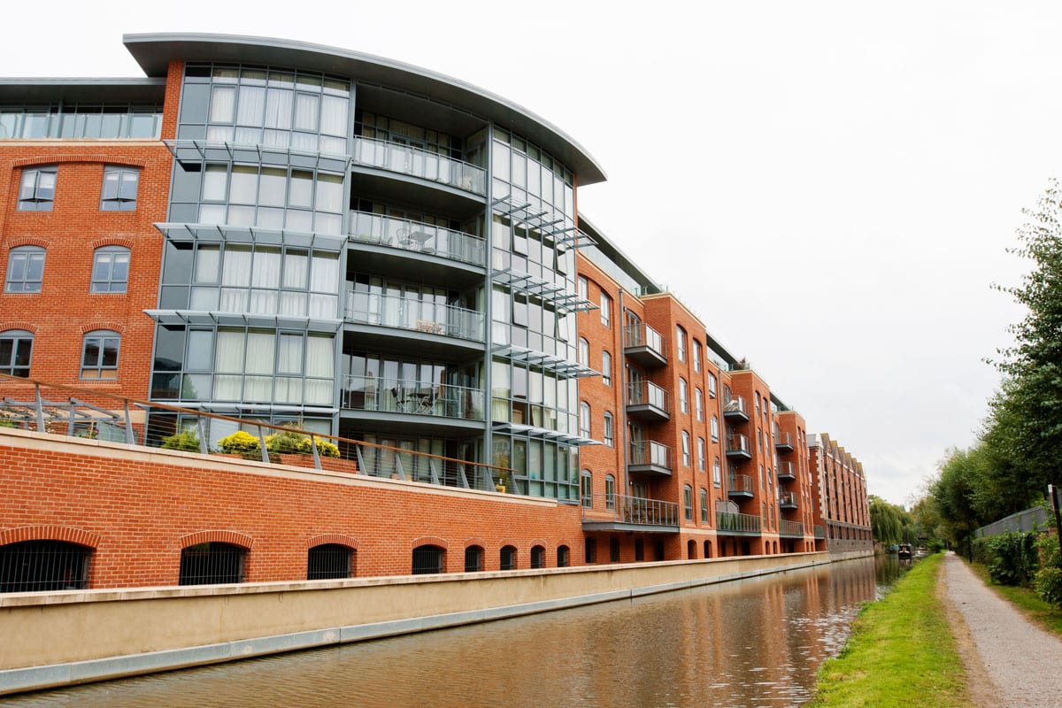 Luxury apartments alongside the canal in Jericho, Oxford.