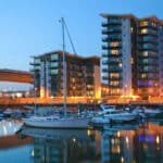 The Bayscape Apartment Development in Cardiff Bay, Cardiff.