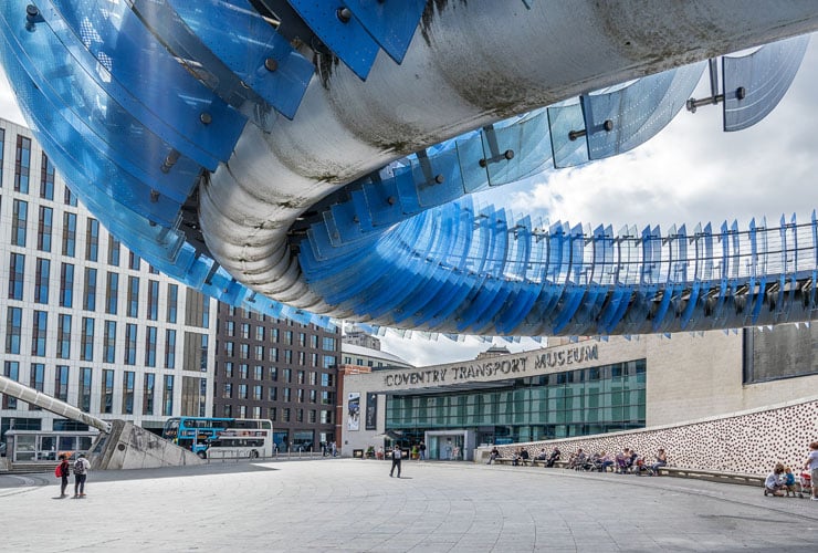 The front of the Coventry Transport Museum.