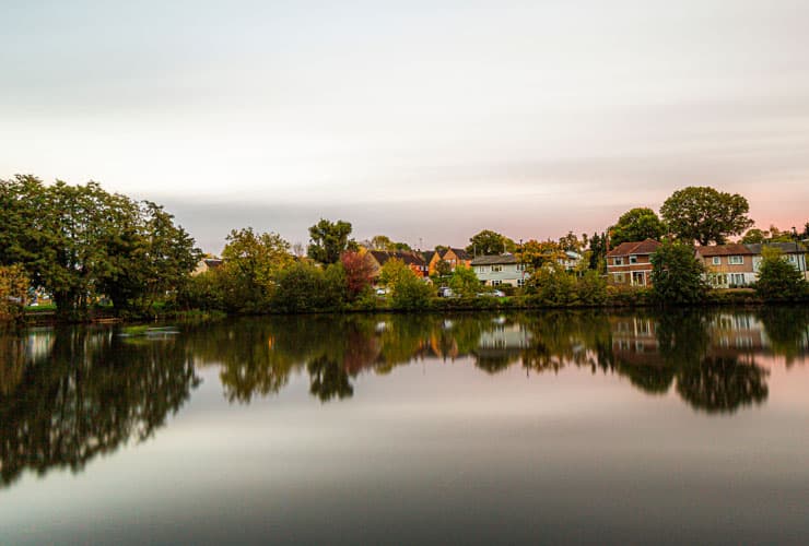 Boxer's Lake in the London Borough of Enfield.