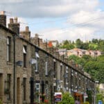 A row of houses in Mossley, Tameside.