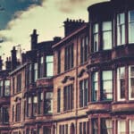 Tenements in Glasgow, Scotland.