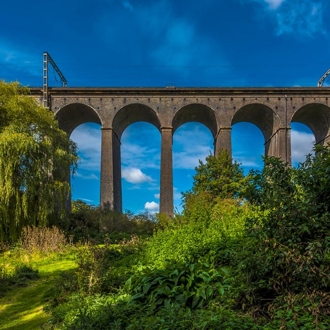 The Digswell Viaduct near Welwyn Garden City.