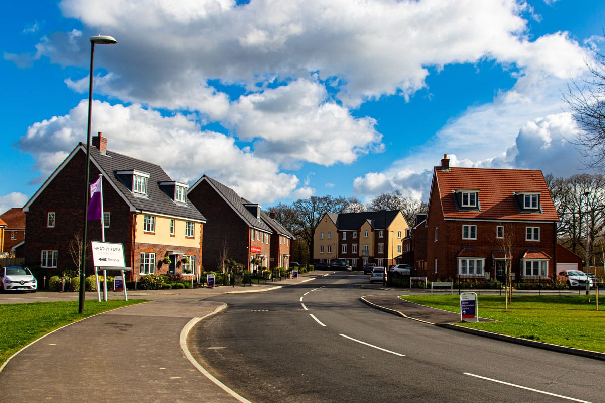 A new housing estate at Forge Wood in Crawley