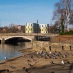 The Maidstone Gyratory Bridge in Maidstone, Kent.