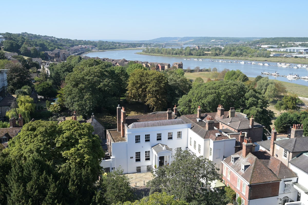 View of the River Medway between Strood and Rochester.
