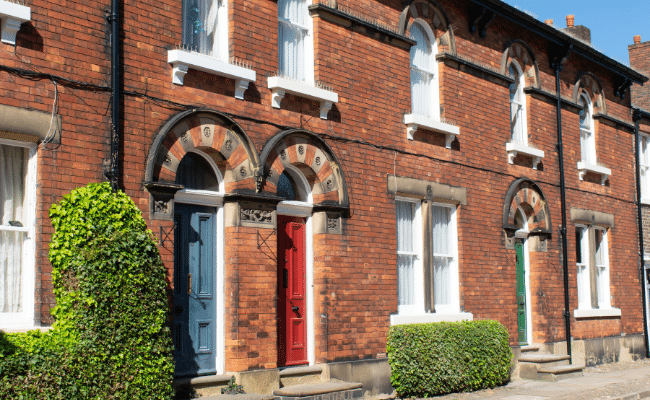A traditional Manchester terrace house