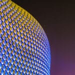 Detail of the Bullring shopping mall in Birmingham, England.