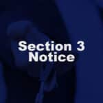 Text says, 'Section 3 Notice'.