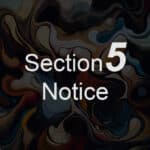 Text says Section 5 Notice.