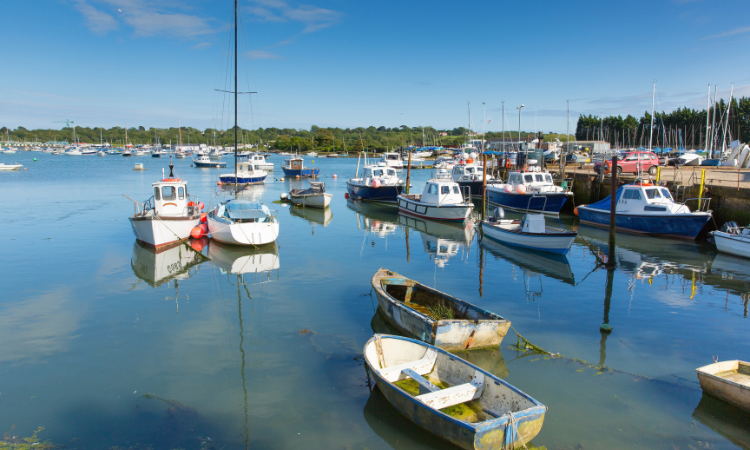Bembridge Harbour in the Isle of Wight