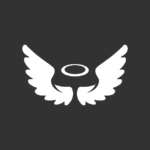 An icon showing angel wings. Represents an angel investor.