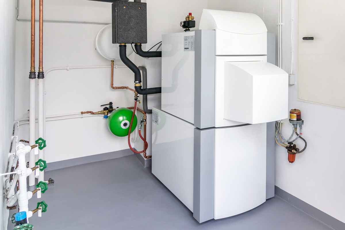 Oil Boiler A domestic oil boiler heating system.