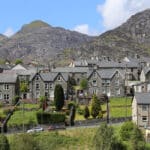 Houses on the hills in Wales.