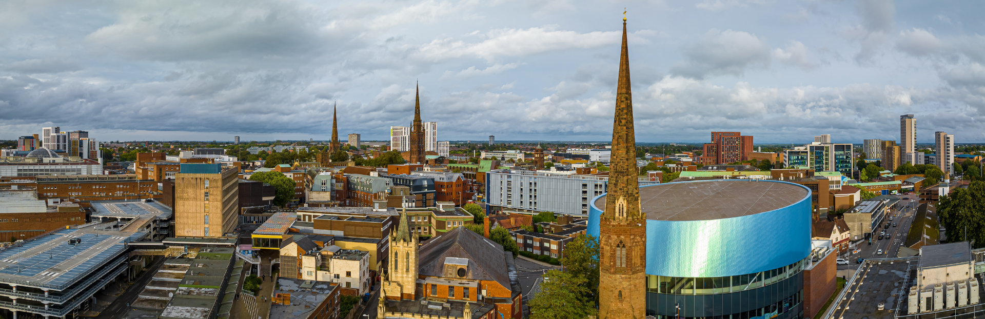An aerial view of Coventry