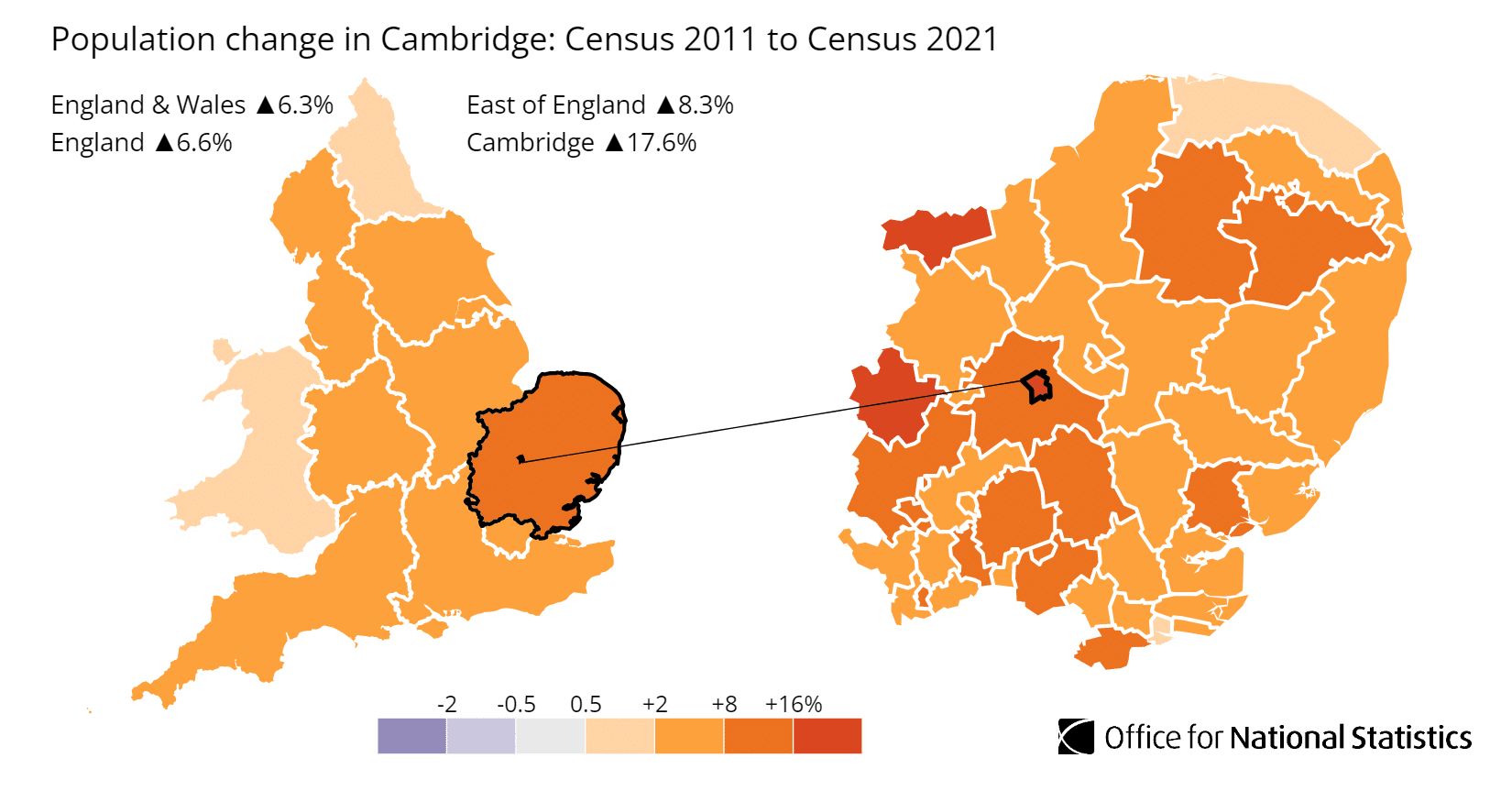Chelmsford population growth map