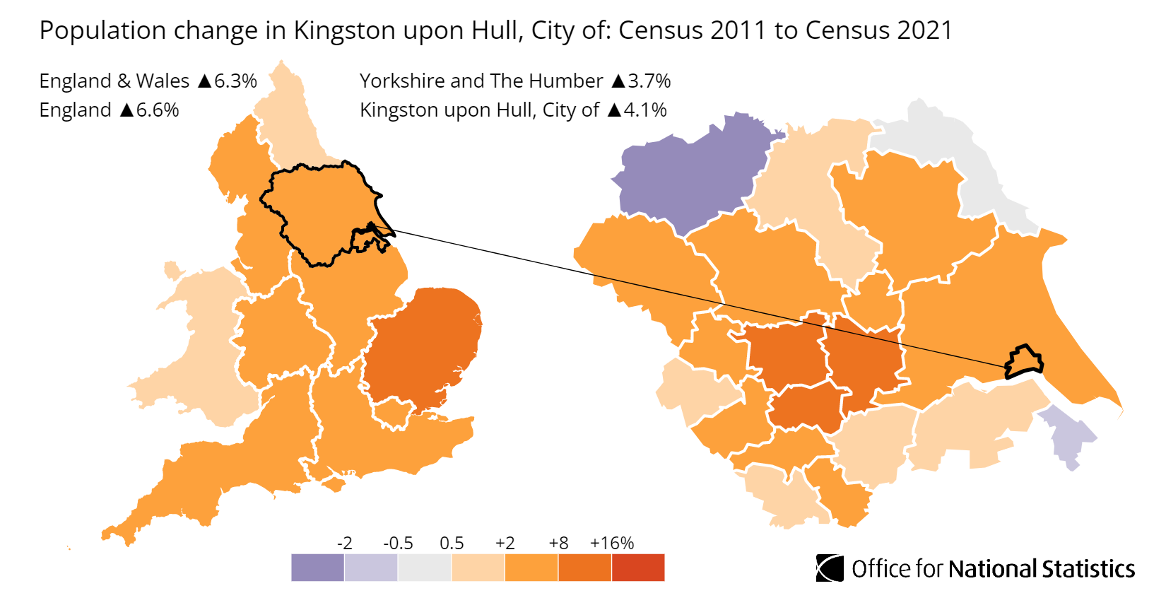 Hull population growth map