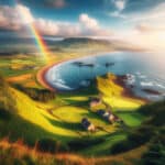An illustration of the countryside in Northern Ireland.
