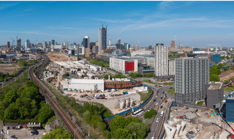 An aerial view of Birmingham