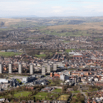 Aerial view of Rochdale, Greater Manchester