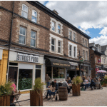 Street scene in the town of Altrincham, Trafford, Greater Manchester