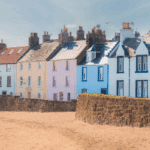 A row of holiday cottages