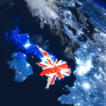 Waves on a rough ocean.