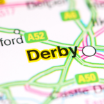 A small map showing Derby highlighted.