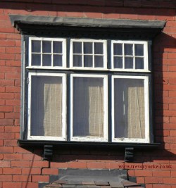 An Edwardian projecting casement window.