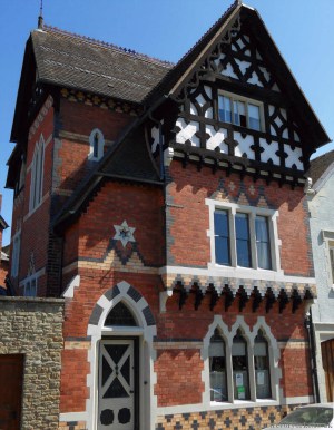 A Gothic style house front.