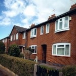 Houses on Merseybank Estate in Chorlton Manchester.