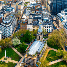 Birmingham City Centre aerial view