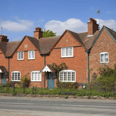 A row of traditional houses in the UK