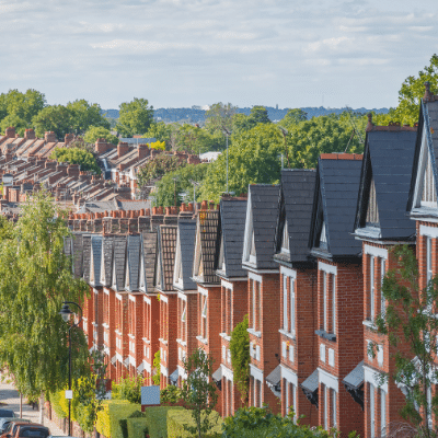 Skyline of terrace houses