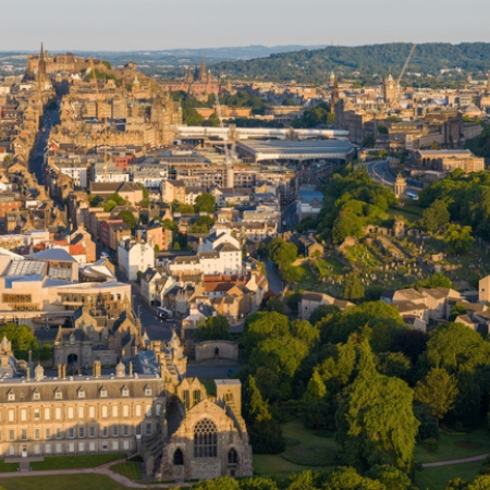 Aerial view of Edinburgh