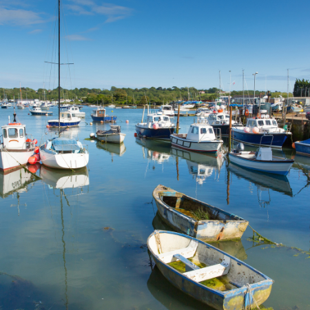 Bembridge Harbour in the Isle of Wight