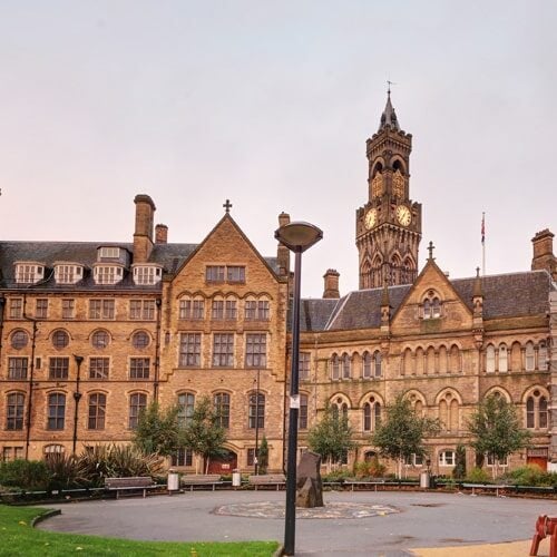 The front of City Hall in Bradford