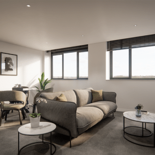 The lounge of an airbnb serviced apartment in Hull