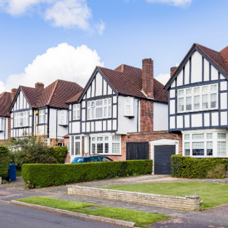 a residential street in Hatch End in Harrow